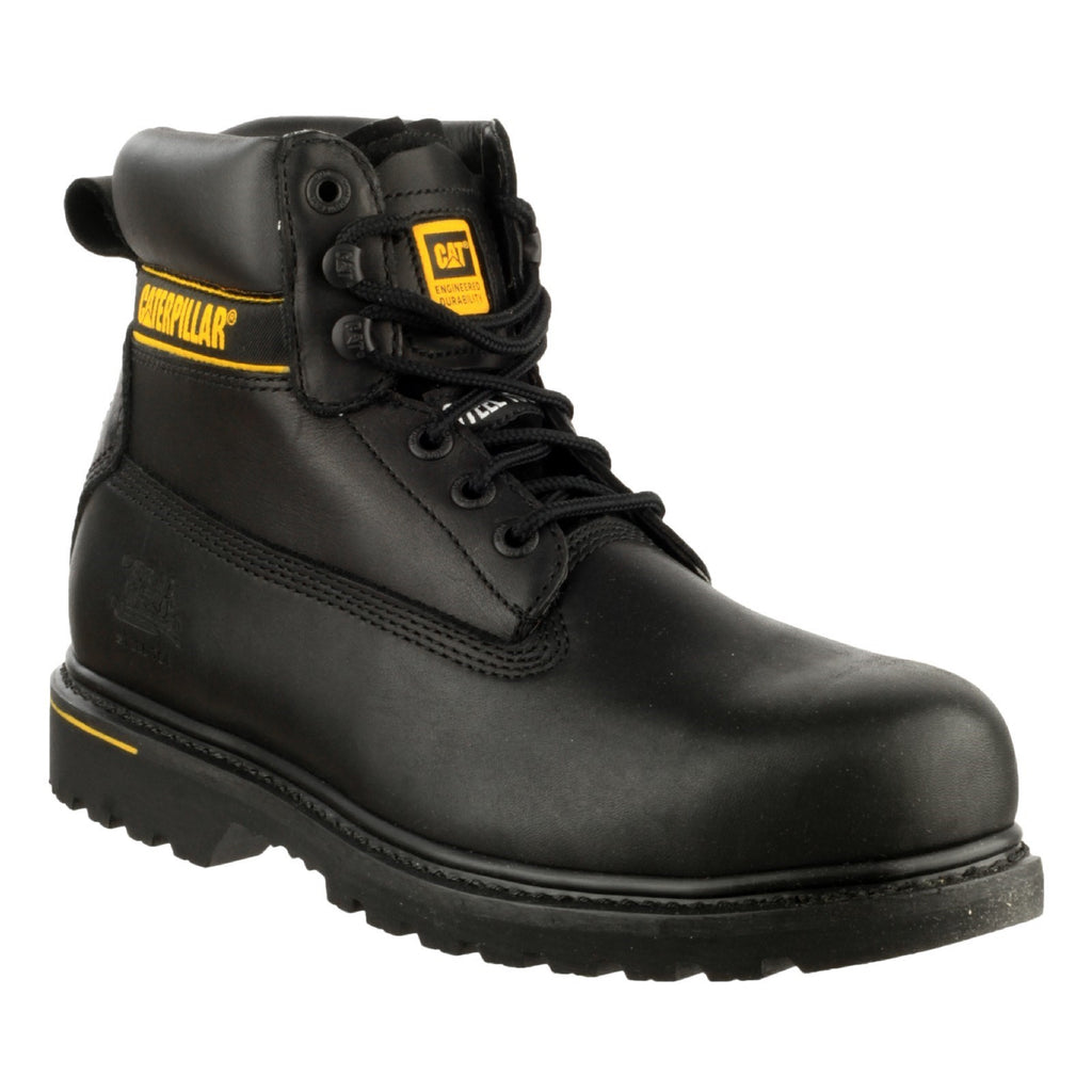 Caterpillar Holton S3 Goodyear Welted Safety Boots Férfi Fekete | 0427-WGBAF