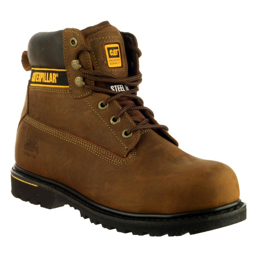 Caterpillar Holton S3 Goodyear Welted Safety Boots Férfi Barna | 7834-NFVMH