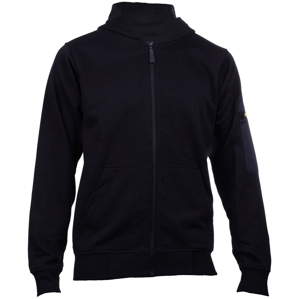 Caterpillar Loopback Full Zip Hoodie Pulóverek Férfi Fekete | 0472-JUOWD