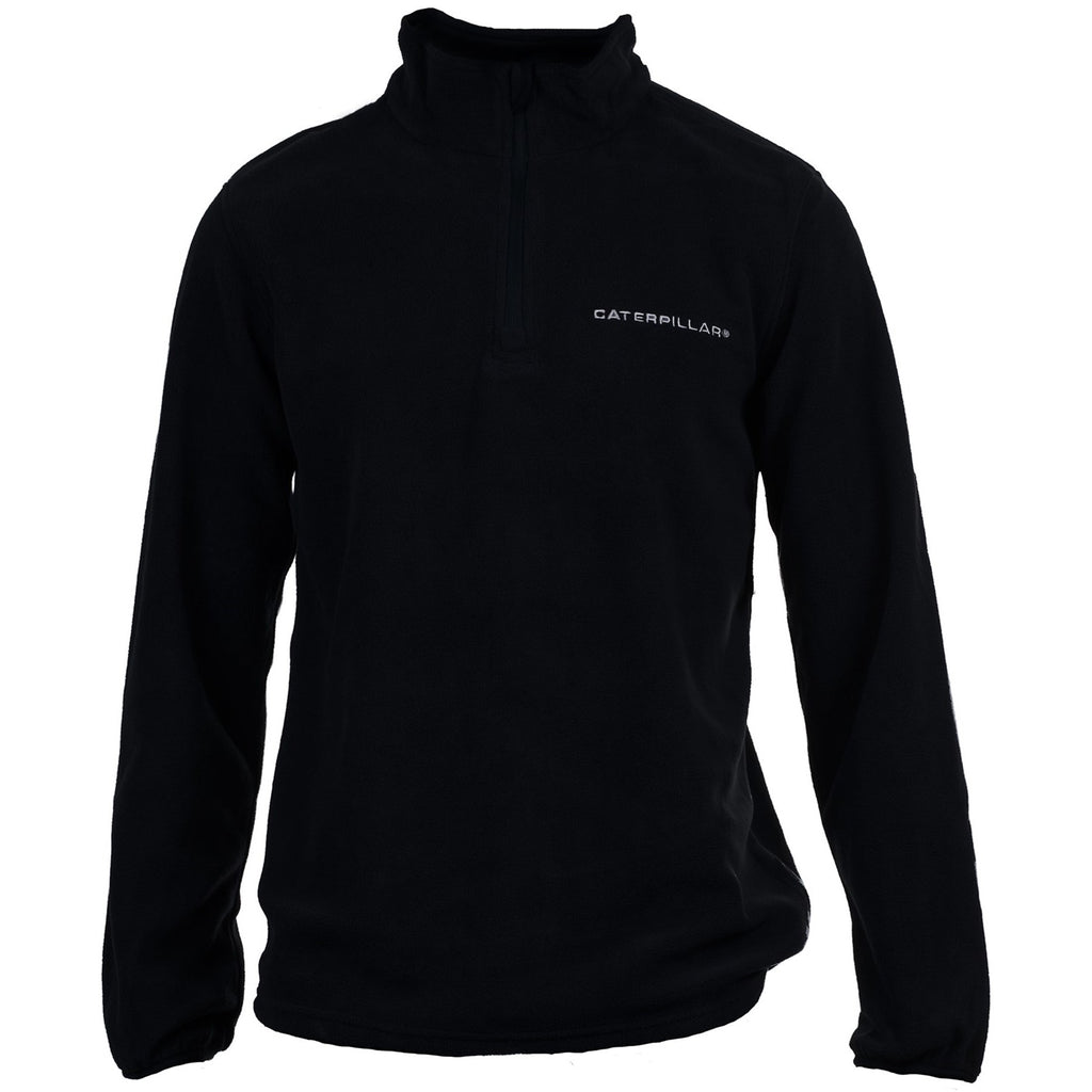 Caterpillar Microfleece Quarter Zip Fleeces Férfi Fekete | 4013-HZYSX