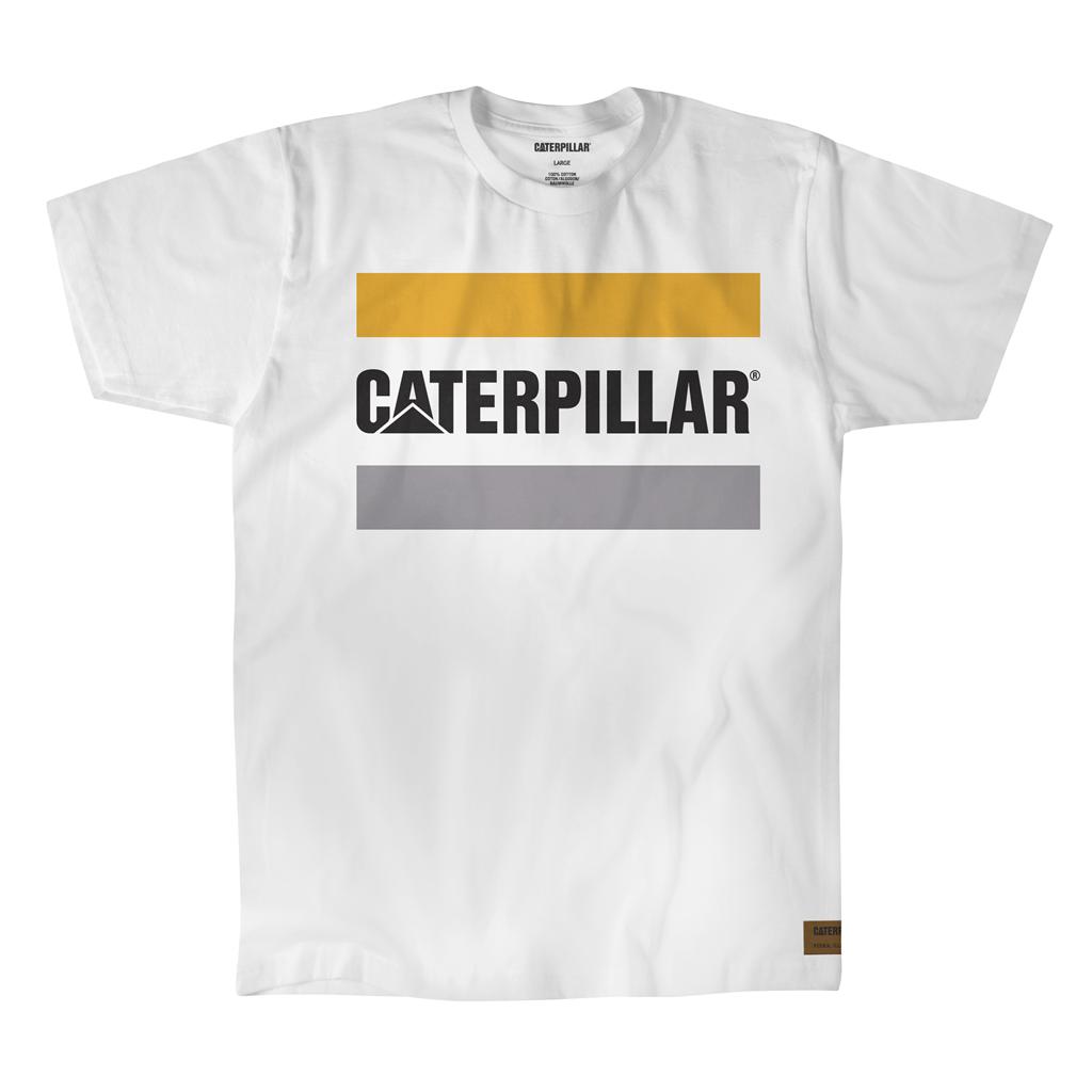 Caterpillar Munka Logo T-Shirts Férfi Fehér | 5612-PEUIC