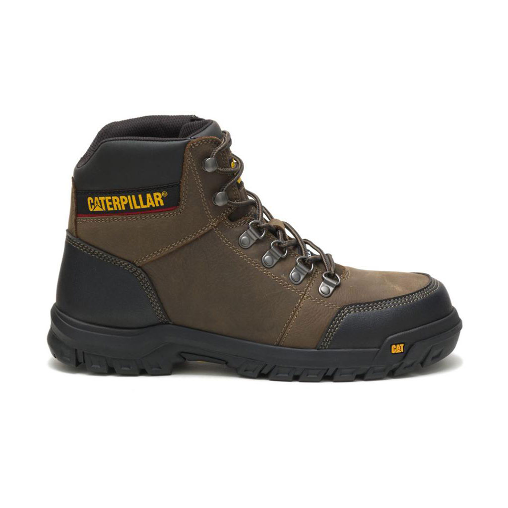 Caterpillar Outline Steel Toe - 6" Munkabakancs Férfi Sötétszürke | 1753-GCZQU