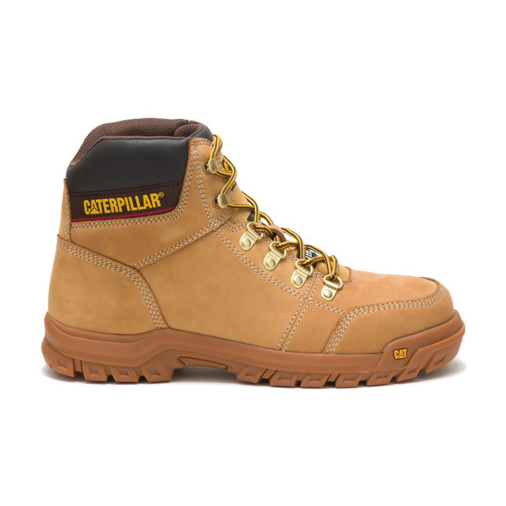 Caterpillar Outline Steel Toe - 6" Munkabakancs Férfi Barna | 7205-EPRWM