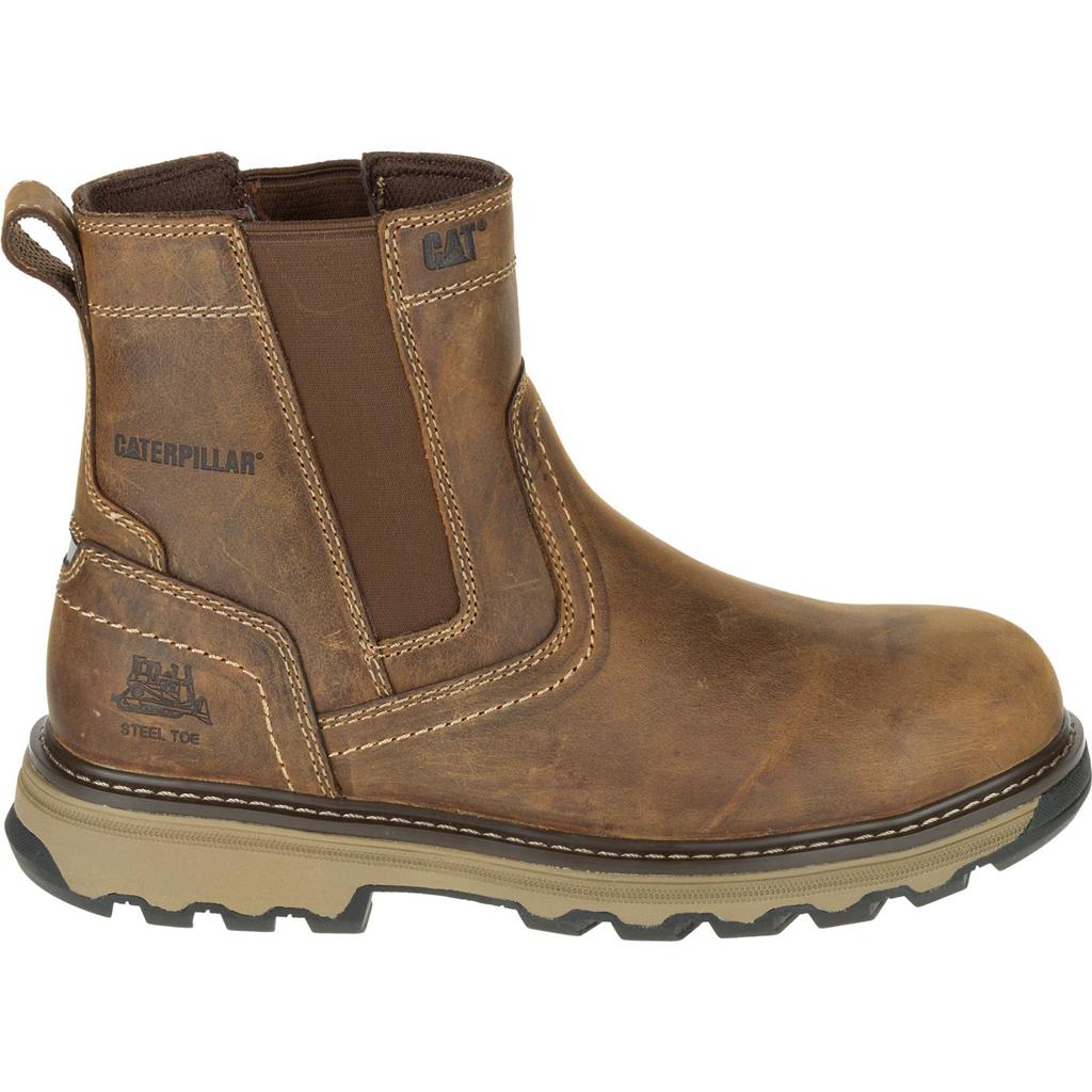 Caterpillar Pelton Steel Toe S1p Hro Sra Munkabakancs Férfi Sötétbézs | 8013-JAYSM