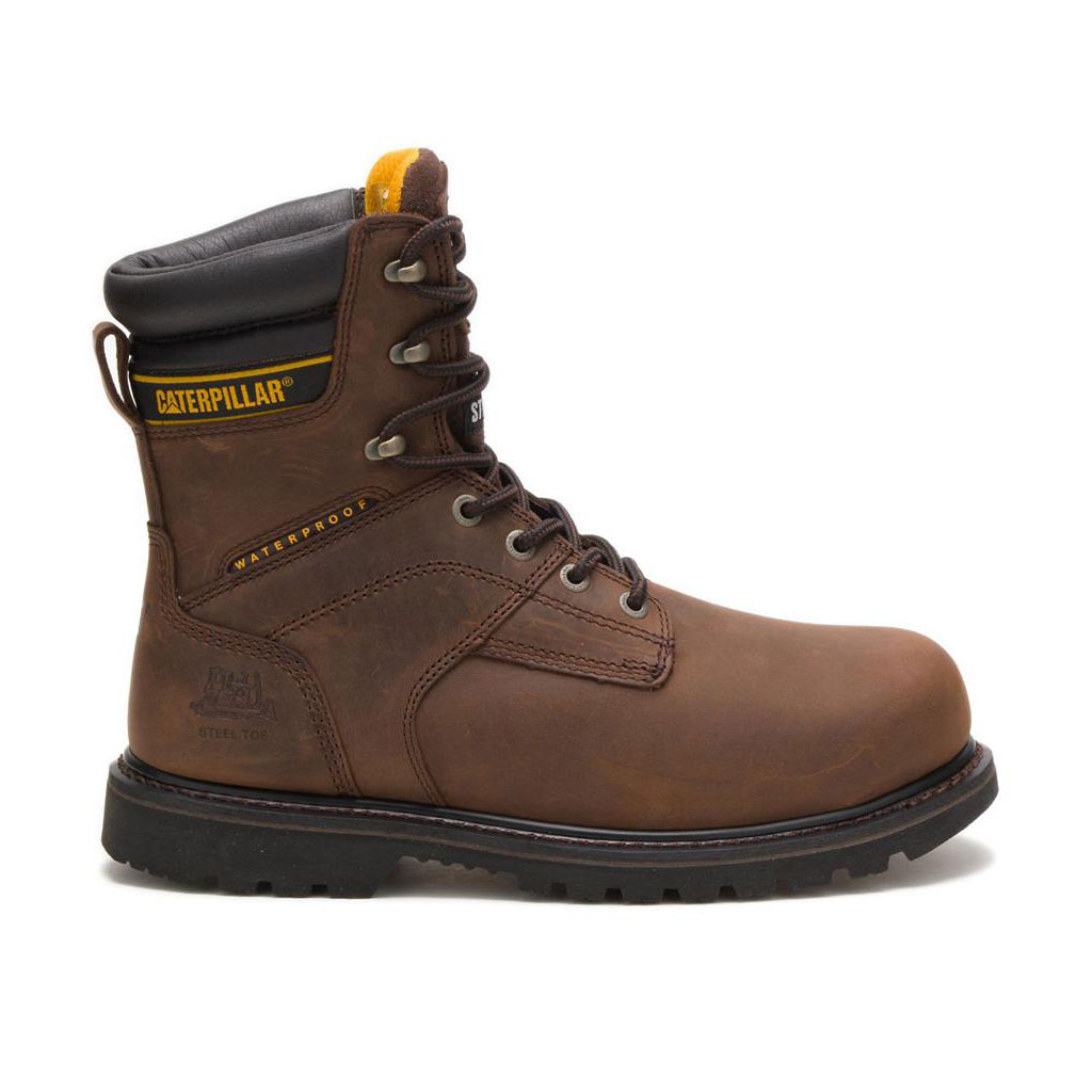 Caterpillar Salvo 8" Waterproof Steel Toe Thinsulate™ - 8" Munkabakancs Férfi Sötétbarna | 2713-DQJTG