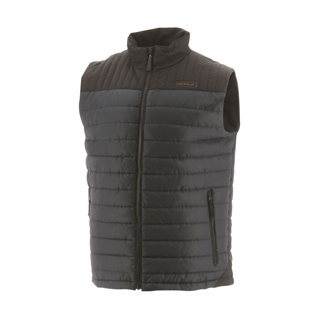 Caterpillar Squall Body Warmer Szigetelt Mellények Férfi Sötétfekete | 4870-TYRGZ