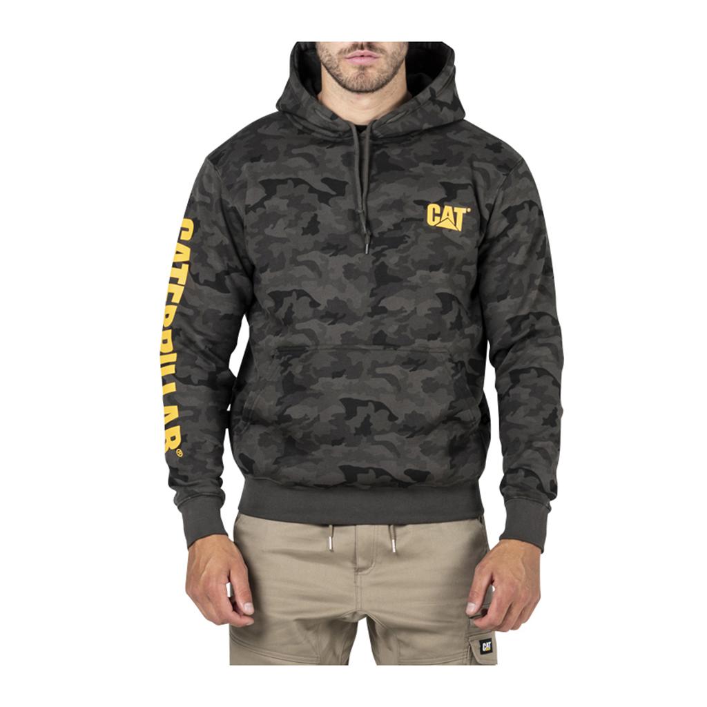 Caterpillar Trademark Banner Csuklyás Sweat Pulóverek Férfi Camo | 4315-AEYOK