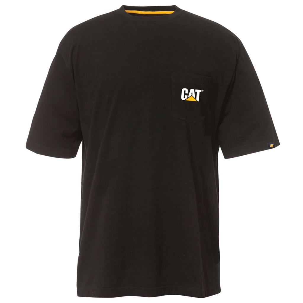 Caterpillar Trademark Pocket T-Shirts Férfi Fekete | 7208-YPXRM