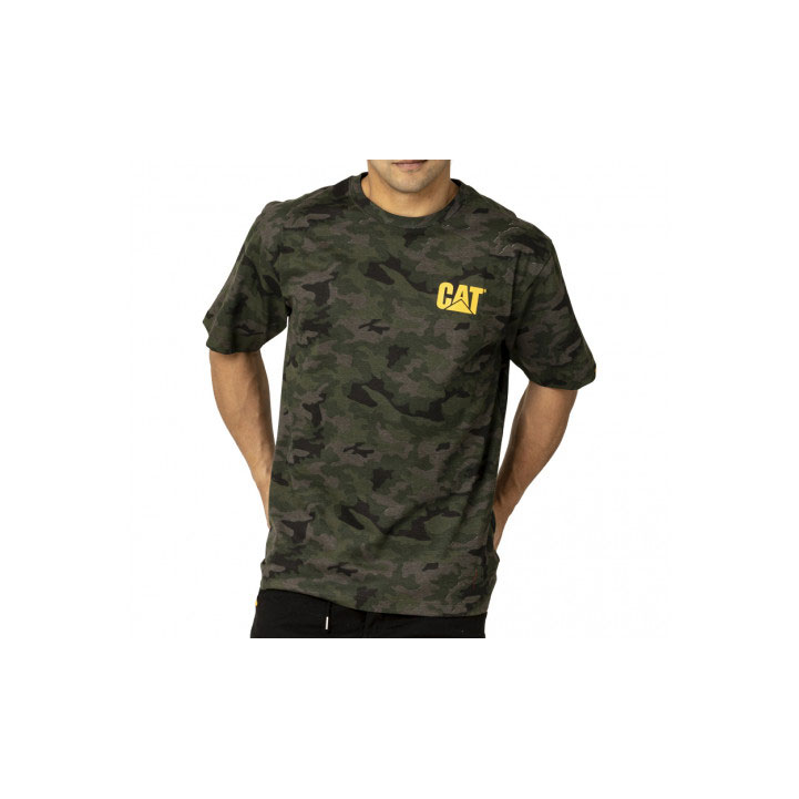 Caterpillar Trademark Póló Férfi Camo | 6194-GSWJC