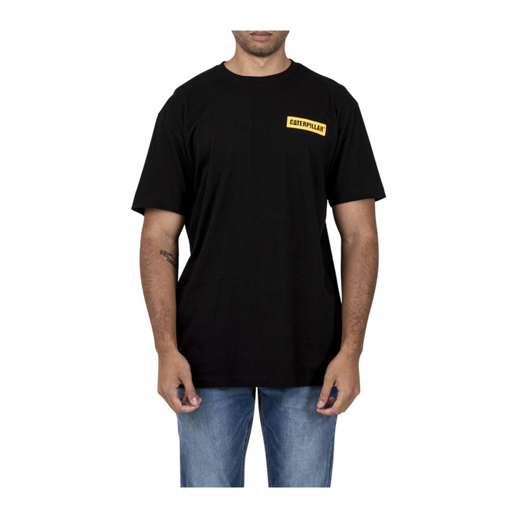 Caterpillar Triton Block S/S T-Shirts Férfi Fekete | 9638-QBAMU